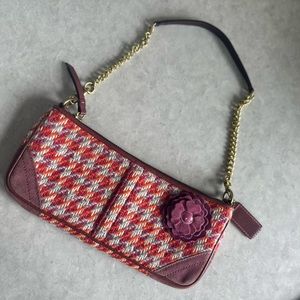 Vintage Pink Houndstooth Coach Bag - Barbie
